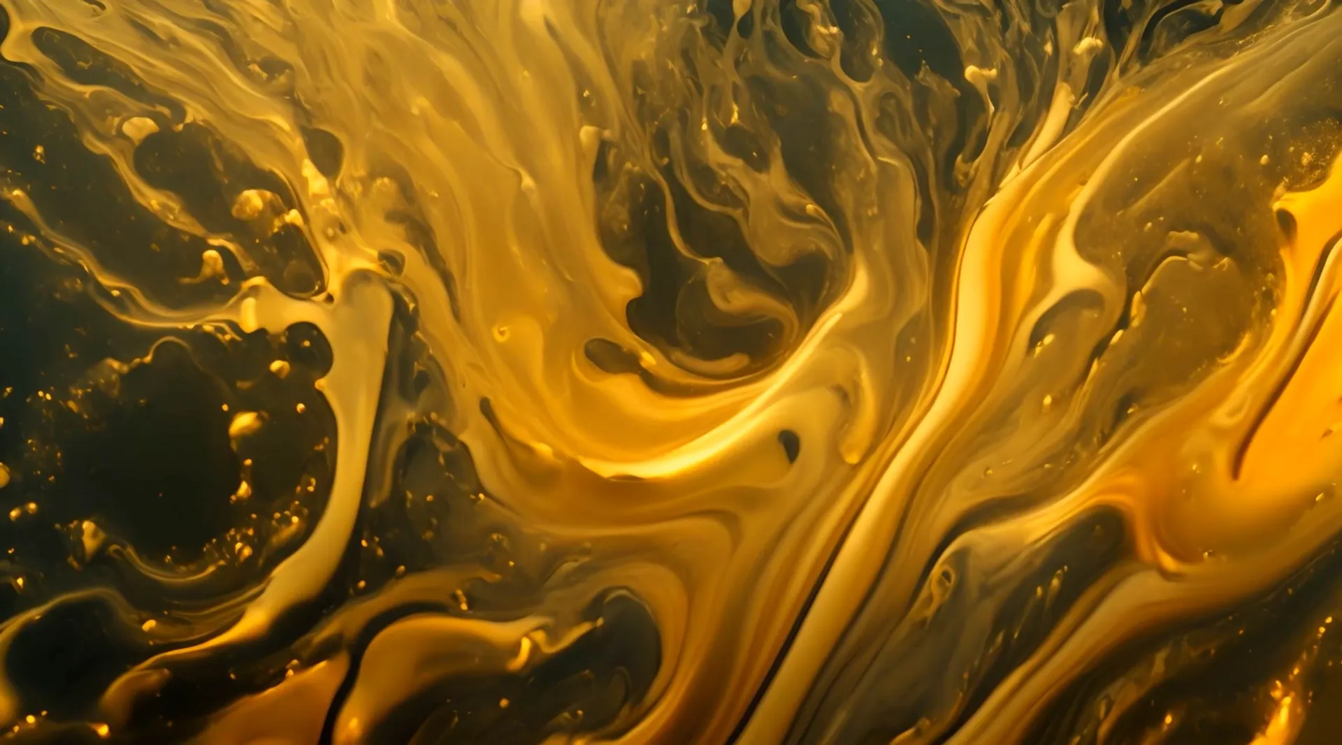 Abstract Golden Fluid Stock Motion Video